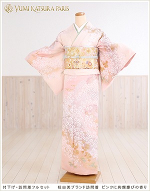 訪問着 レンタル 桂由美 ブランド 着物レンタル 貸衣装 フルセット 入学式 卒業式 七五三 付下げ フルセットレンタル オフホワイト No.0370 七五三 母親 着物 レンタル 訪問着 フルセット 正絹 ブランド 卒業式