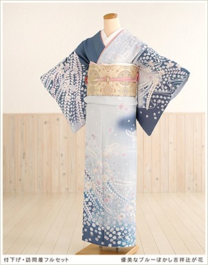 母親 訪問着 レンタル 着物 フルセット 正絹 七五三 卒業式 入学式 卒