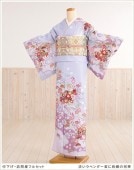 【訪問着レンタル】【着物レンタル】HL 淡いブルーラベンダー色に絢爛の祝華 hw1230〔レンタル　訪問着〕〔訪問着 フルセット〕〔七五三〕〔結婚式〕〔お宮参り〕〔753〕〔卒業式〕〔入学式〕〔ママ〕
