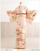 訪問着レンタル hw1334 卒業式 母 着物 入学式 着物レンタル フルセット 付け下げ  訪問着 お宮参り 753 卒園式 入学式 ママ 母親 貸衣装 人気 「ジャパンスタイル」 ピンクに慶び吉祥