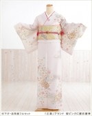 訪問着レンタル 七五三　結婚式 フルセット hw1357　着物レンタル 付け下げ  訪問着 お宮参り 753 卒業式 卒園式 入学式 ママ 母親 母 貸衣装 人気 「乙葉」ブランド 紫ピンクに麗彩慶華