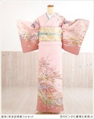 単衣 訪問着レンタル sh1080【夏用 着物レンタル】 訪問着フルセット 単 結婚式 お宮参り イベント 夏 ６月 ７月 ８月 ９月 付け下げ 涼しい ママ 母 母親 houmongi 「彩りピンク