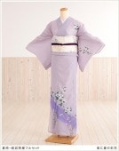 訪問着レンタル　絽　sr5004　訪問着レンタル　結婚式　訪問着レンタル　夏用　訪問着レンタル　夏　訪問着レンタル　お宮参り　訪問着レンタル　７月　８月　着物レンタル　ママ　母　母親　　紫に夏の彩花|