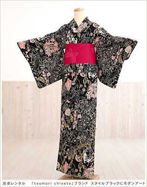 ツモリチサト　浴衣　無松庵　半幅帯　画像追加しました　おまけ付き kimono-kisste_5-7-01174