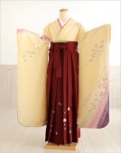 卒業式 袴レンタル 女 fboh1035　着物レンタル　卒業袴【フルセットレンタル】大人用　女性　大学　短大　専門学校　謝恩会　高校　文化祭　大きめ小学生　卒業式袴 ２月 ３月４月 人気 春 上品な黄