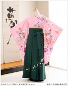小学生 袴レンタル 小学校卒業式 h1031 小さめ 卒業袴 ジュニア袴 フルセット 女の子 着物レンタル かわいい おしゃれ 人気 コスプレ 12歳 イベント パーティー 往復送料無料　桃色に和の趣