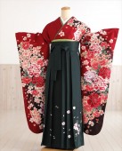 卒業式　袴レンタル　oh1038　着物レンタル　卒業袴【フルセット】大人用　女性　大学　短大　専門学校　謝恩会　高校　文化祭　大きめ小学生　卒業式袴　２月　３月　４月　袴レンタル　人気　往復送料無料　