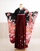 卒業式　袴レンタル　oh1191　着物レンタル　卒業袴【フルセットレンタル】大人用　女性　大学　短大　専門学校　謝恩会　高校　中学校　文化祭　大きめ小学生　卒業式袴　２月　３月　４月　袴レンタル　かわ
