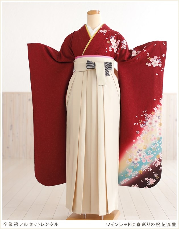 訪問着 ワインレッド 鶴柄 フルセット【商品番号❦0035❦】