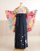 卒業式 袴 レンタル 女 oh5011 フルセットレンタル 大人用 女性 大学 短大 専門学校 謝恩会 高校 文化祭 大きめ小学生 卒業式袴 ３月 ４月 袴レンタル 人気 春 往復送料無料 水色ピンク