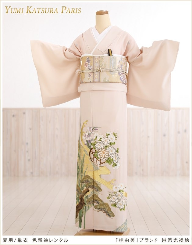 夏用 単衣 桂由美 色留袖レンタル 五つ紋 結婚式 豪華 人気 着物 夏用 単衣 桂由美 色留袖レンタル 五つ紋 結婚式 豪華 人気 着物