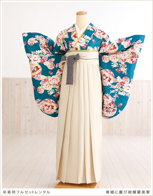 貸衣裳ぽえむ 女性用袴 レンタル 学生 大学 短大 専門学校 卒業式 二尺