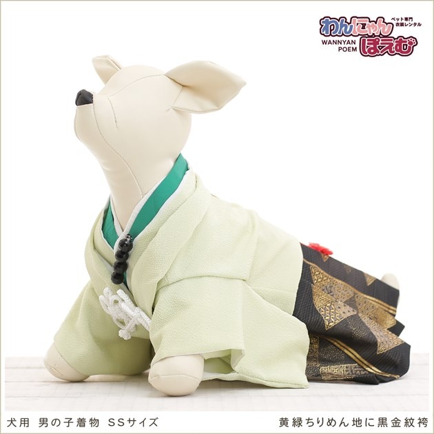 ペット着物レンタル｜犬の着物 男の子 SSサイズ 小型犬｜チワワ