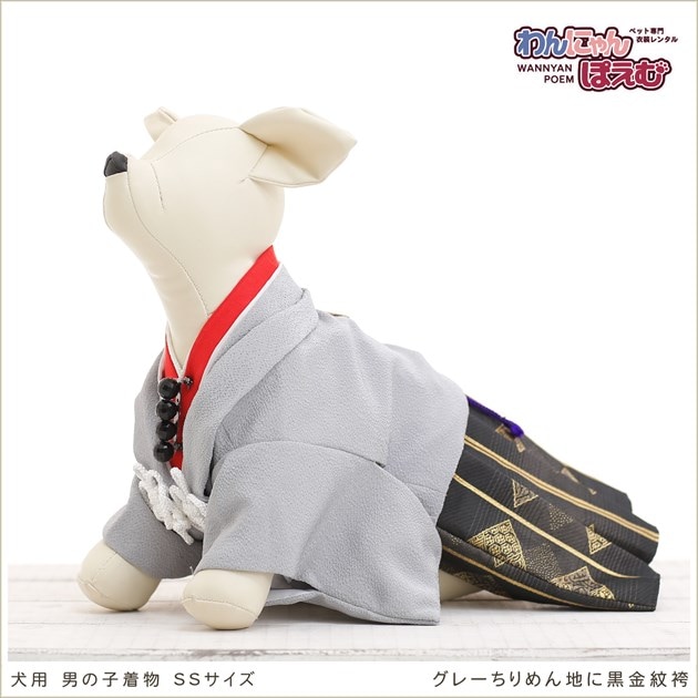 ペット着物レンタル｜犬の着物 男の子 SSサイズ 小型犬｜チワワ