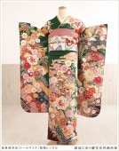 振袖 レンタル 成人式 結婚式 fb1271 結納 振り袖レンタル 食事会 フルセット 卒業式 着物レンタル 古典 レトロ モダン 春の成人式 前撮り かわいい 正絹 人気 往復送料無料 緑地に彩り慶