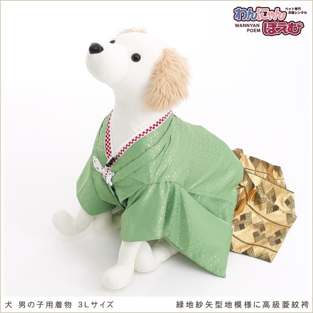 犬の着物レンタル大型犬男の子用3lサイズ ペットの着物レンタルならわんにゃんぽえむ