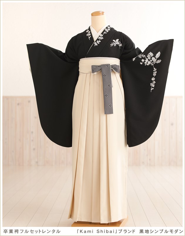貸衣裳ぽえむ 女性用袴 レンタル 学生 大学 短大 専門学校 卒業式 二尺袖 かわいい フルセット
