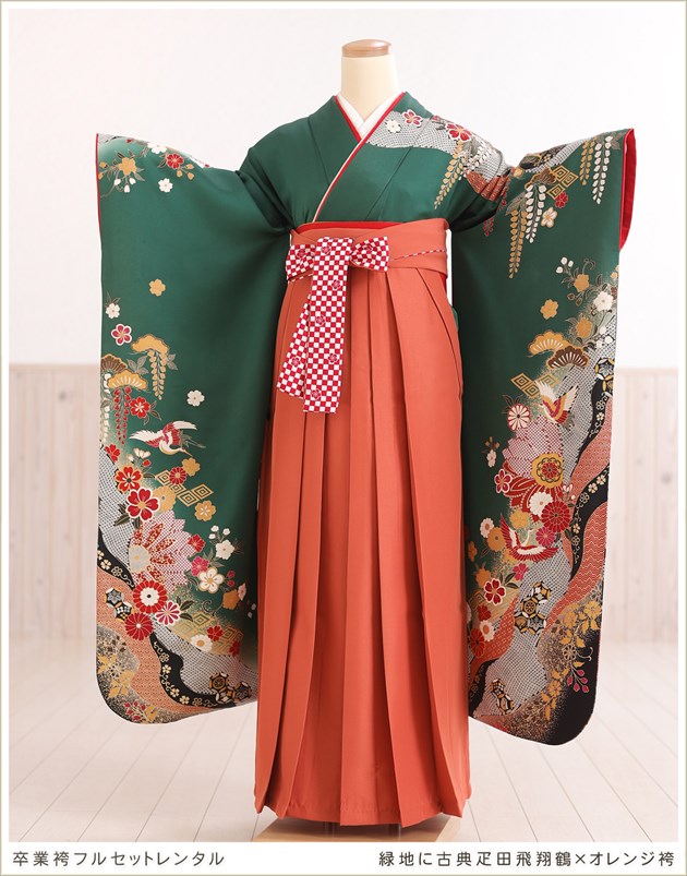 336【袴振袖セット見本】【総絞り地模様】吉祥文【振袖フルセット見本】卒業式 336【袴振袖セット見本】【総絞り地模様】吉祥文【振袖フル