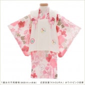 １歳女の子 着物レンタル 初節句 jbk076-2 【１歳女児】 ベビー着物レンタル 被布 一才 結婚式 イベント 子供着物 桃の節句 70cm 80cm お祭り お正月 貸衣装 往復送料無料 「式部