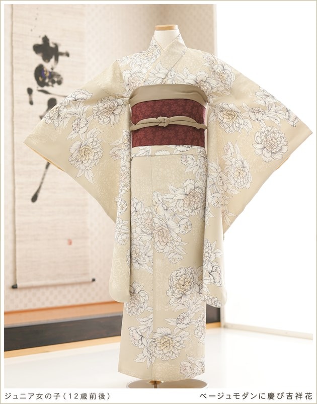 503aj27■十三参り 卒業式 ジュニア振袖&袋帯 楓 カラフル■状態良好 503aj26□十三参り ジュニア アンティーク振袖&袋帯 扇□状態