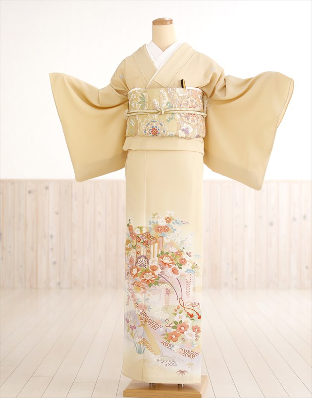 夏用色留袖レンタル（単衣）｜五つ紋｜結婚式｜式典｜着物レンタル
