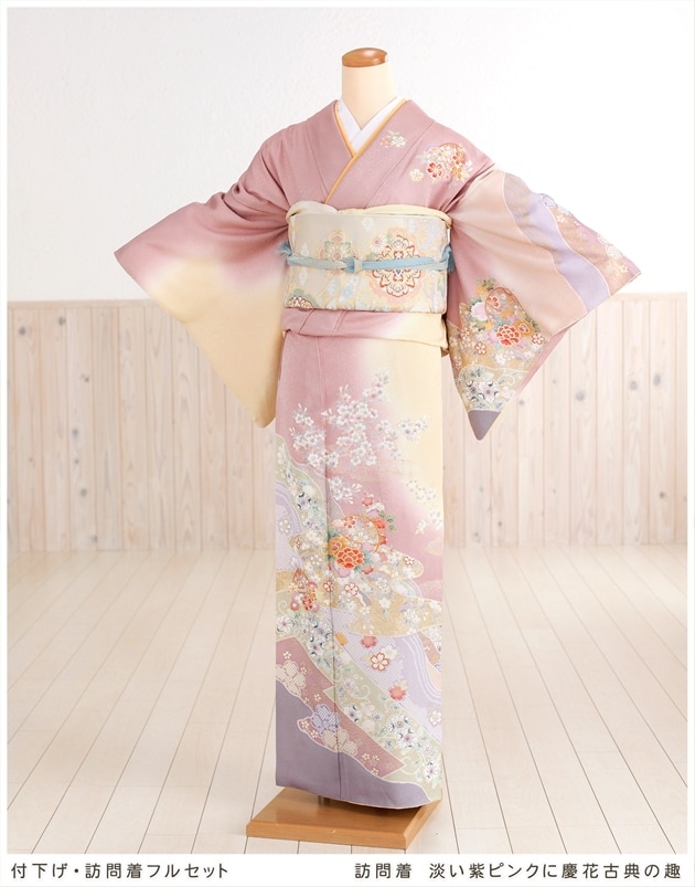 七五三 ママ 着物 レンタル 訪問着 正絹 卒業式 入学式 卒園式 お