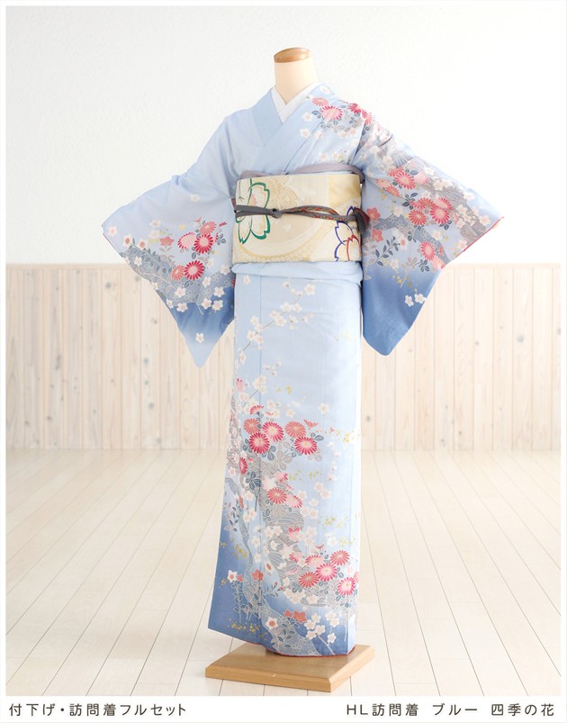 綸子地訪問着 七五三 卒業式 入学式 結婚式（訪問着 レンタル フル 