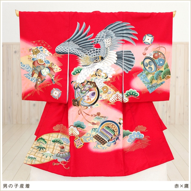 貸衣裳ぽえむ 産着 男の子 初着 着物レンタル お宮参り フルセット