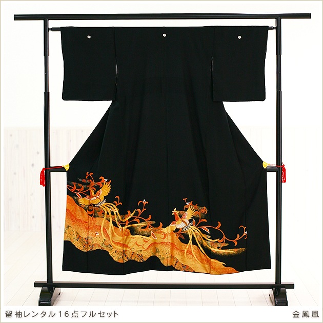 A38限定価格！☆USED美品☆ 「2L」結婚式 金彩 豪華 黒留袖6点