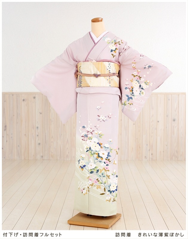 訪問着4点フルセット110正絹 七五三 お宮参り 結婚式 訪問着レンタル
