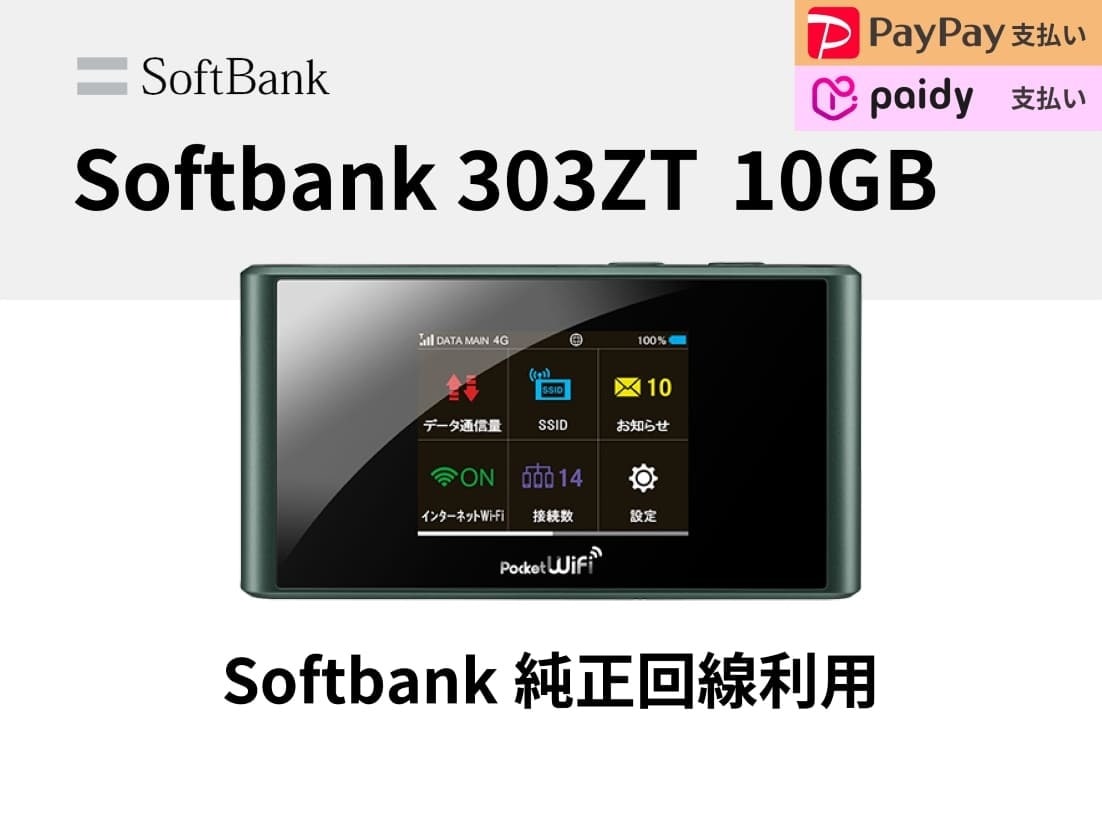 e−payさん専用 ≪あと払いペイディ・PayPay支払い≫SoftBank 305ZT 10GB 【1泊2