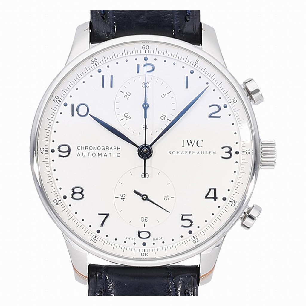 [中古]IWC ポルトギーゼ クロノグラフ 青針 IW371446 メンズ
