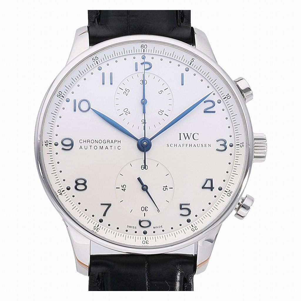 [中古]IWC ポルトギーゼ クロノグラフ 青針 IW371417 メンズ