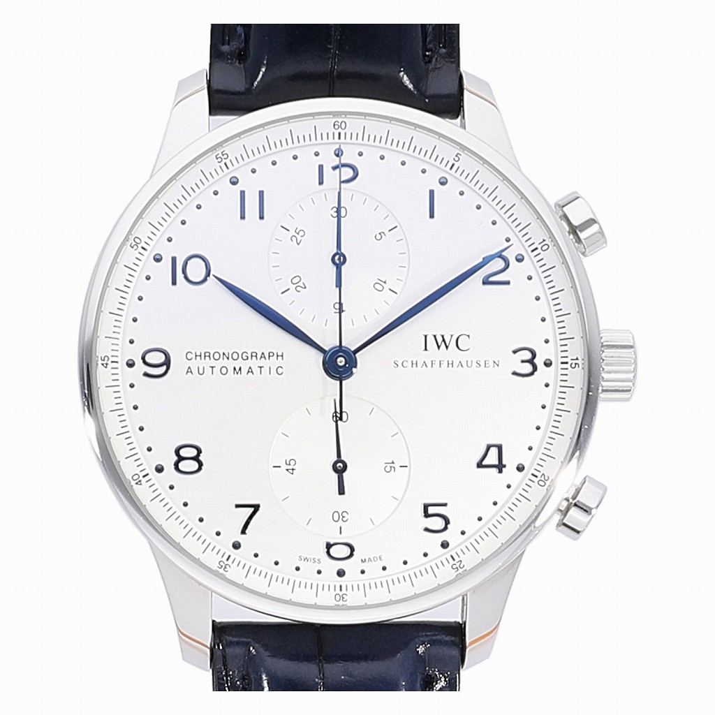 [中古]IWC ポルトギーゼ クロノグラフ 青針 IW371446 メンズ