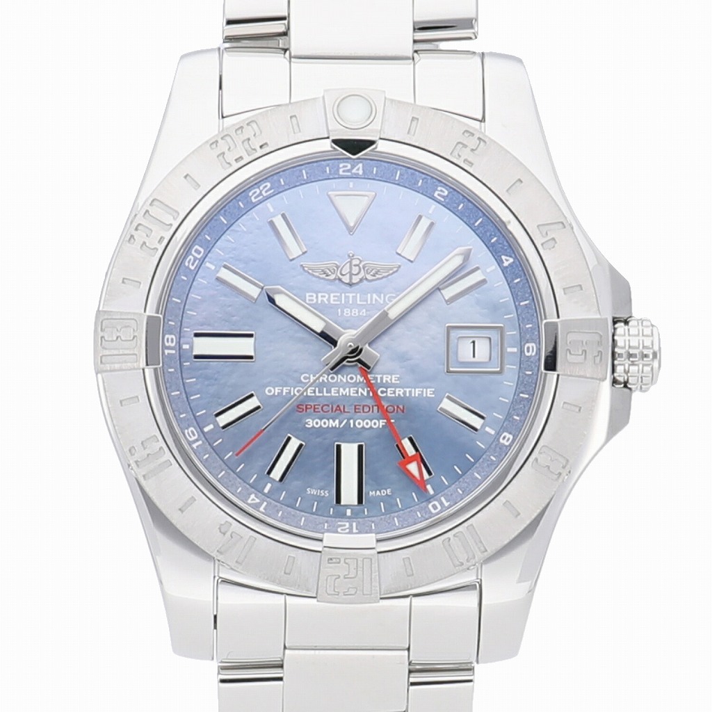 [中古]ブライトリング アベンジャーII GMT ブルーMOP ジャパンスペシャルエディション A329CMPPSS / A32390 メンズ