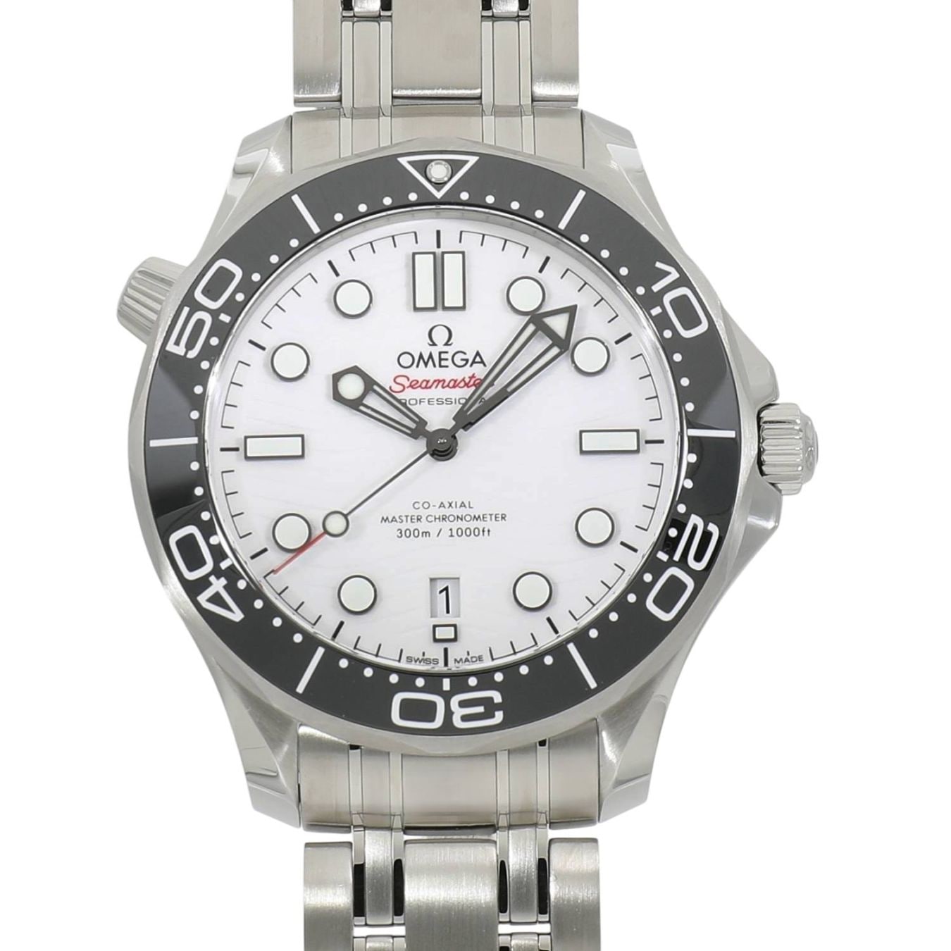 [新品]オメガ シーマスターダイバー300m マスターコーアクシャル クロノメーター 210.30.42.20.04.001 ホワイト メンズ