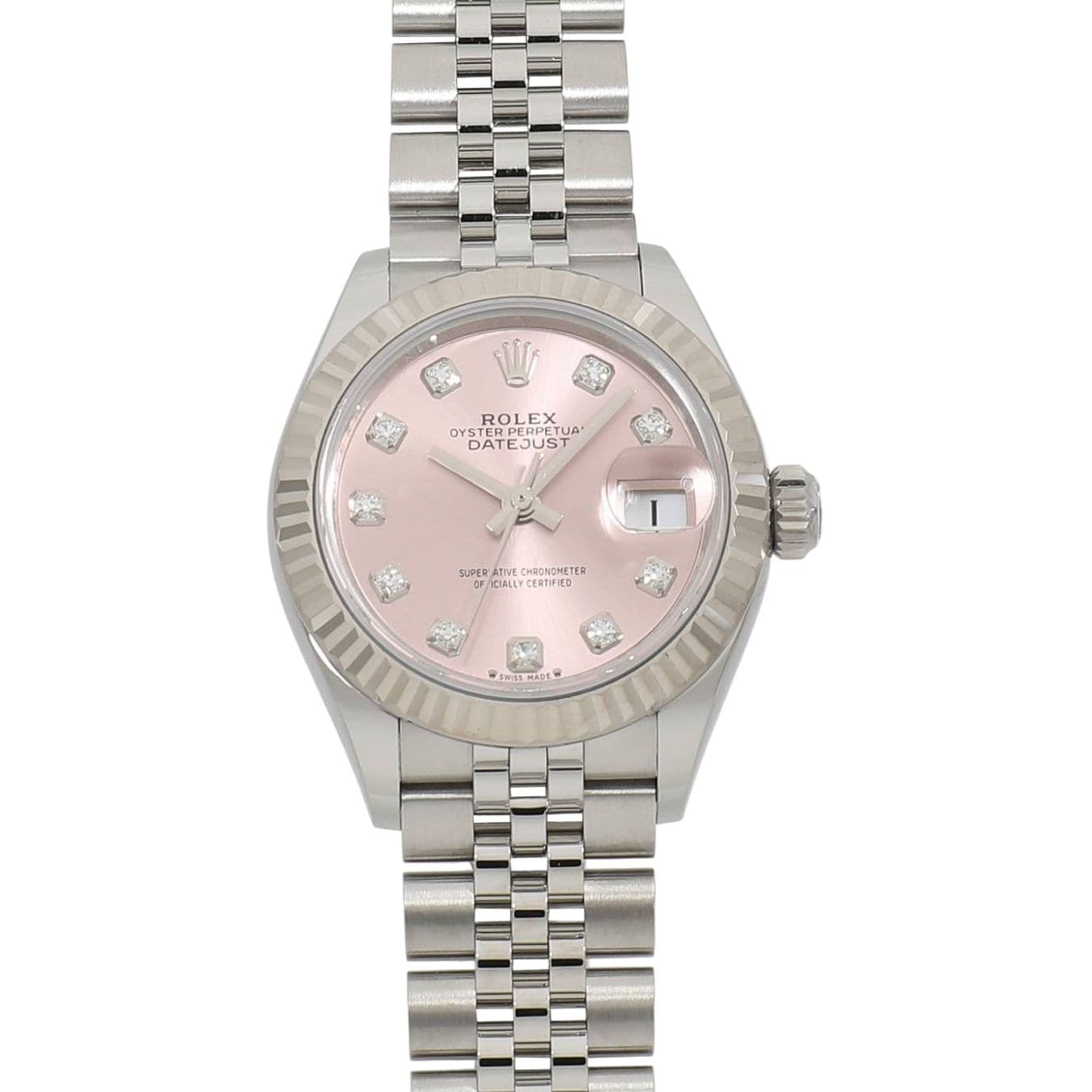 [新品]ロレックス レディ デイトジャスト 28 279174G ピンク×10Pダイヤ レディース