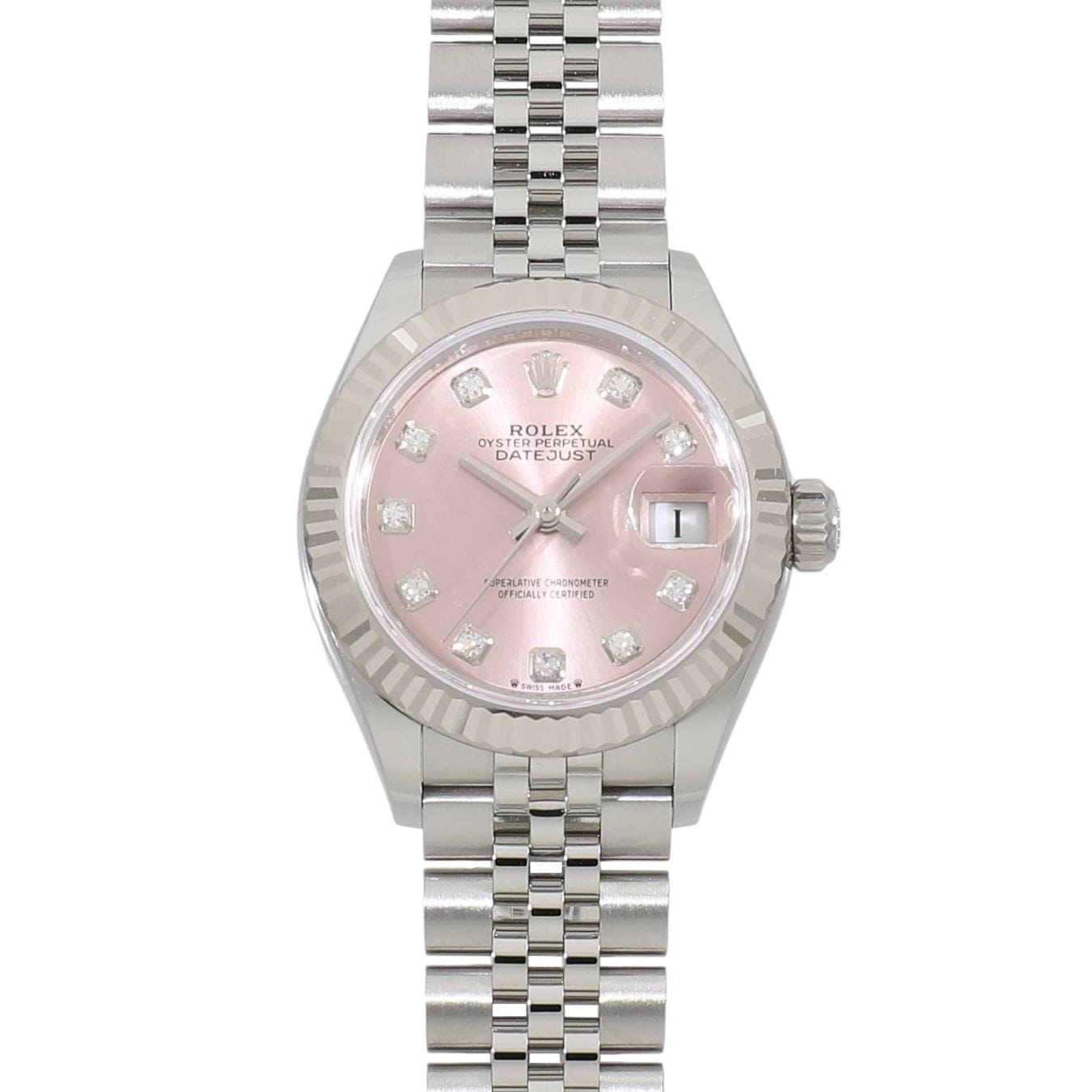 [新品]ロレックス レディ デイトジャスト 28 279174G ピンク×10Pダイヤ レディース