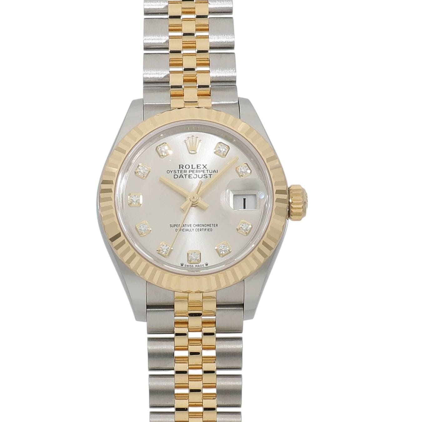 [新品]ロレックス レディ デイトジャスト 28 279173G シルバー×10Pダイヤ レディース