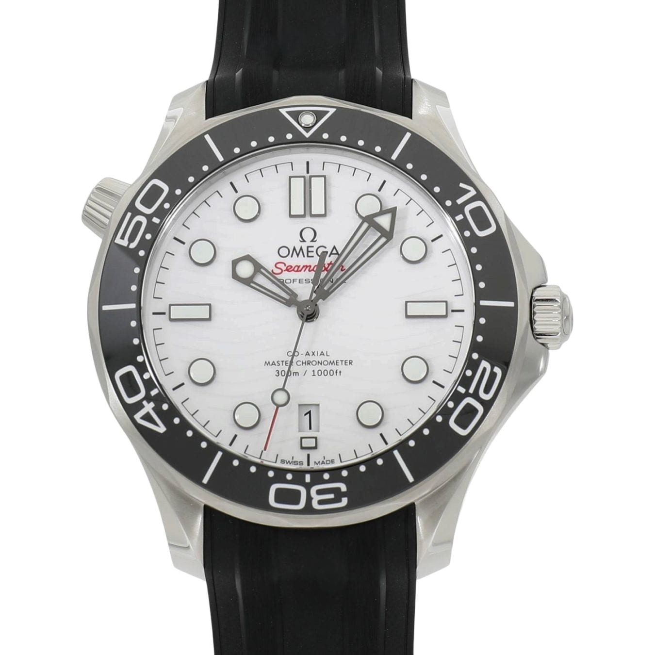 [新品]オメガ シーマスターダイバー300m コーアクシャル マスター クロノメーター 210.32.42.20.04.001 ホワイト メンズ