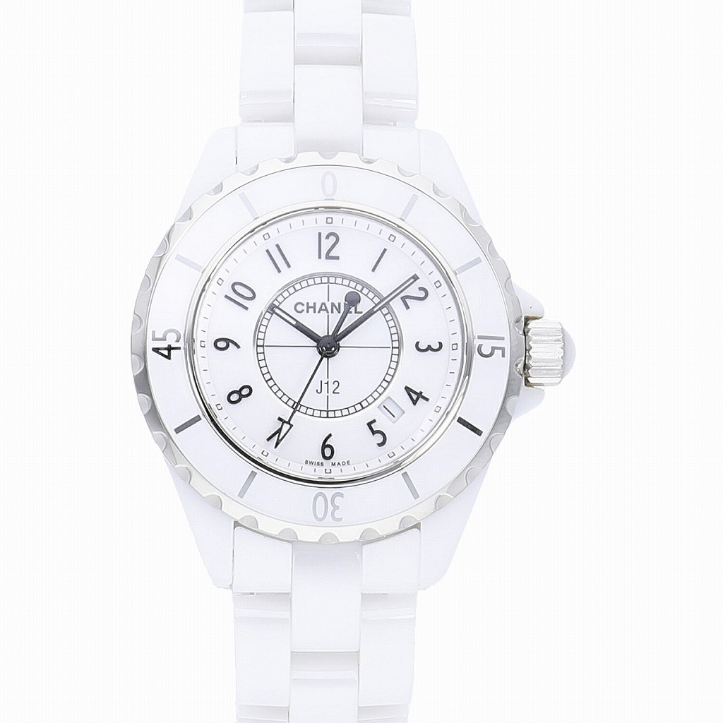 [中古]シャネル J12 ホワイトセラミック 33MM H0968 レディース