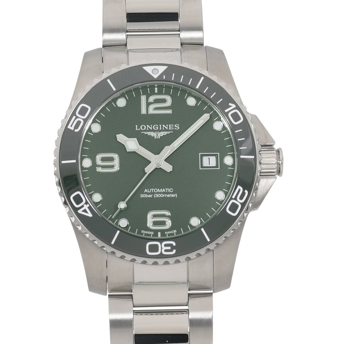 [新品]ロンジン ハイドロ コンクエスト L3.781.4.06.6 グリーン メンズ