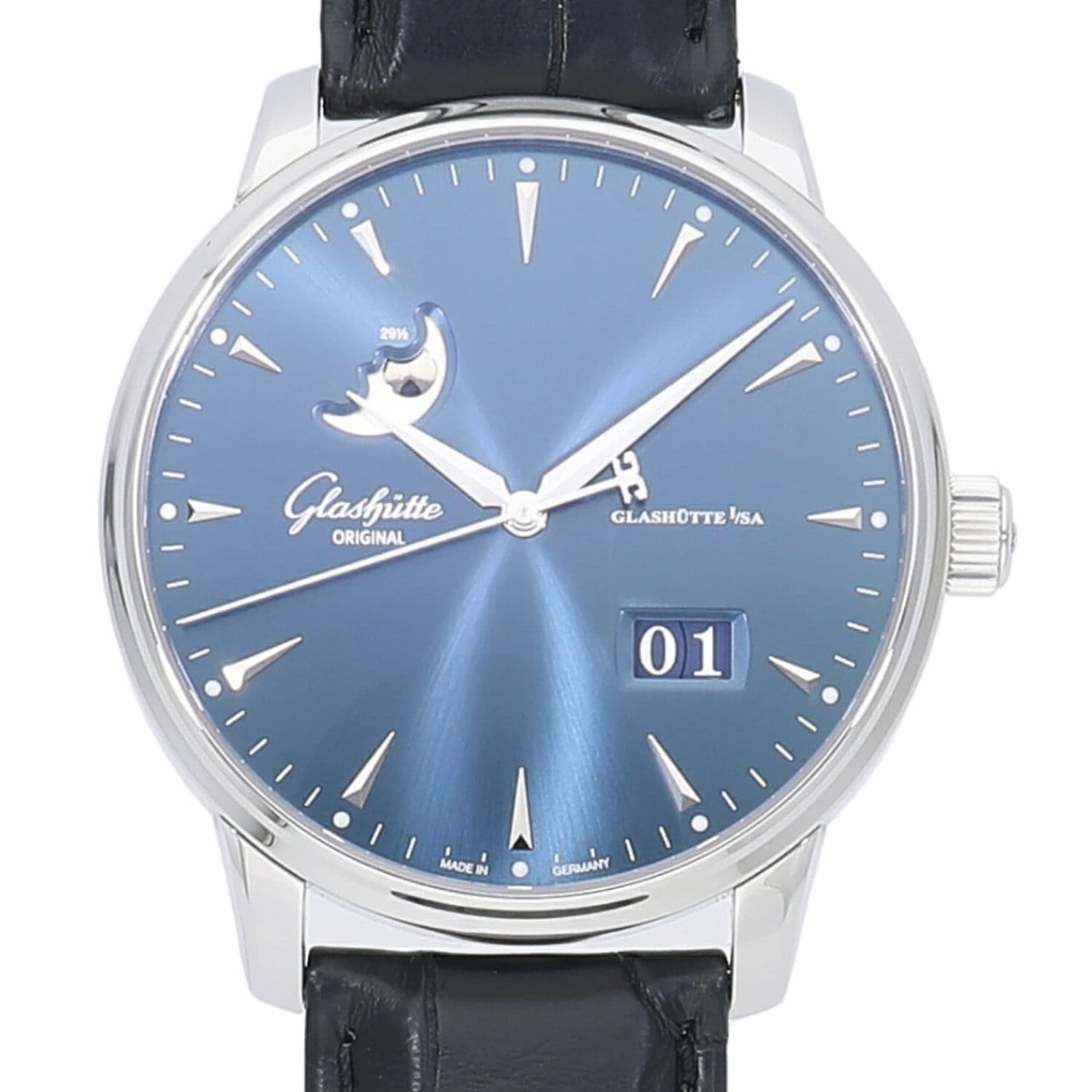 [未使用]グラスヒュッテオリジナル セネタ エクセレンス パノラマデイト ムーンフェイズ 1-36-04-04-02-30 メンズ