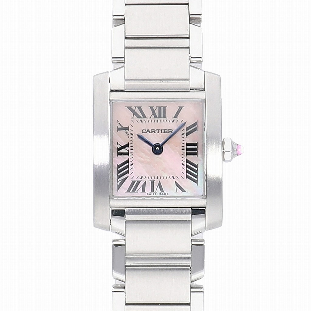 カルティエ タンクフランセーズ SM W51028Q3 レディース 中古 腕時計 中古)CARTIER カルティエ タンク フランセーズ SM W51028Q3（商品ID