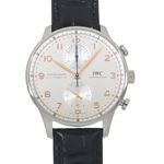 [新品]IWC ポルトギーゼ クロノグラフ IW371604 シルバー 金針 メンズ