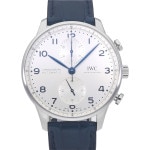 [新品]IWC ポルトギーゼ クロノグラフ シルバー 青針 IW371605 メンズ