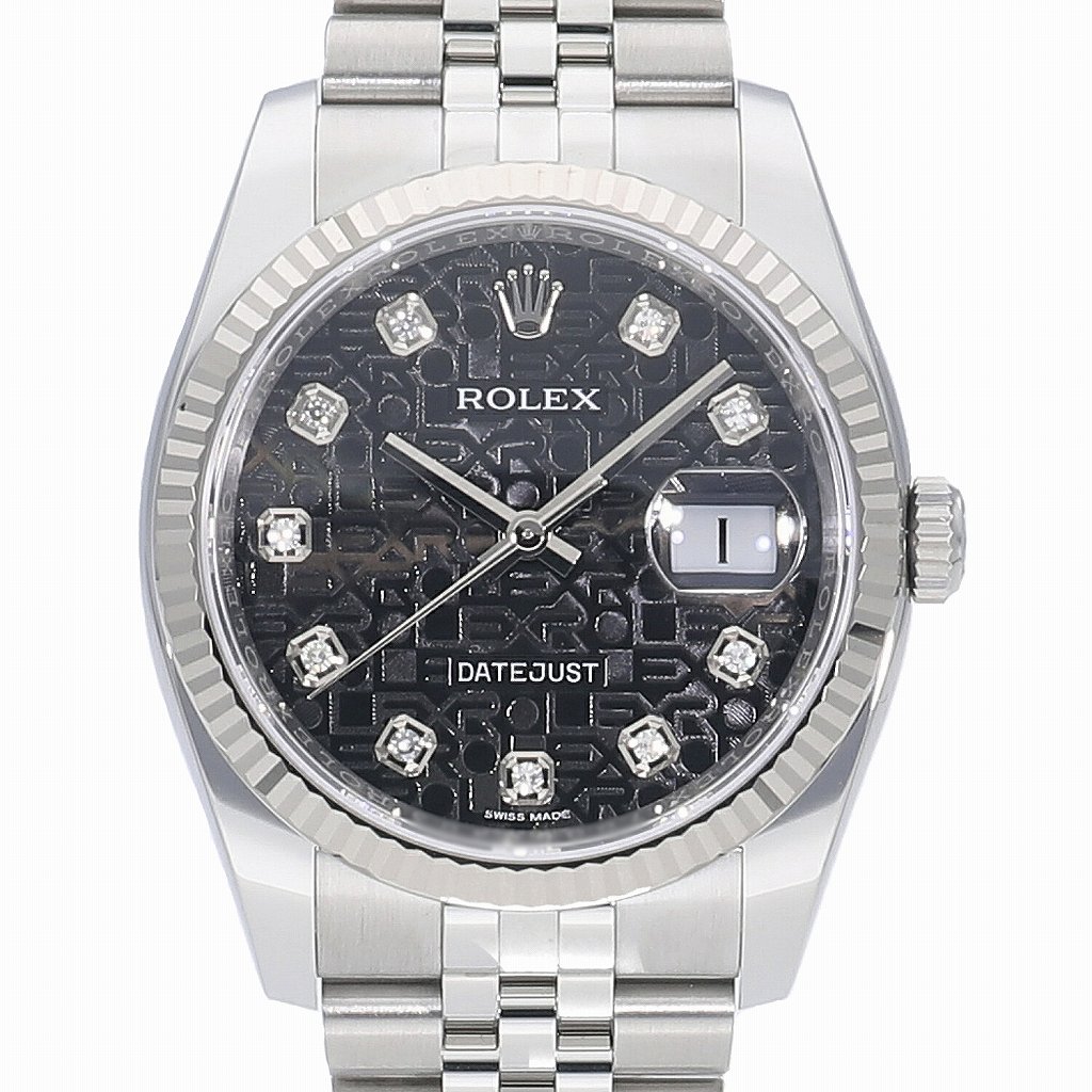 [新品]ロレックス デイトジャスト ブラックコンピュータ 116234G メンズ