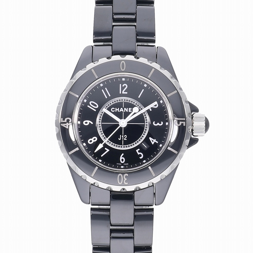 [新品]シャネル J12 ブラック セラミック 33mm H0682 レディース
