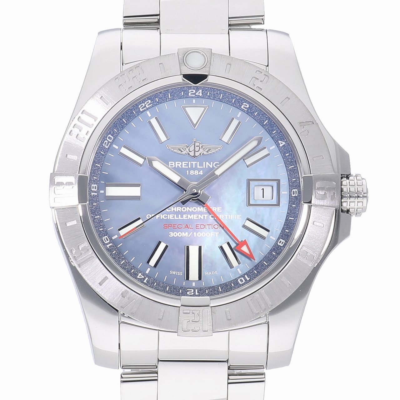 [中古]ブライトリング アベンジャーII GMT ブルーMOP ジャパンスペシャルエディション A329CMPPSS / A32390 メンズ