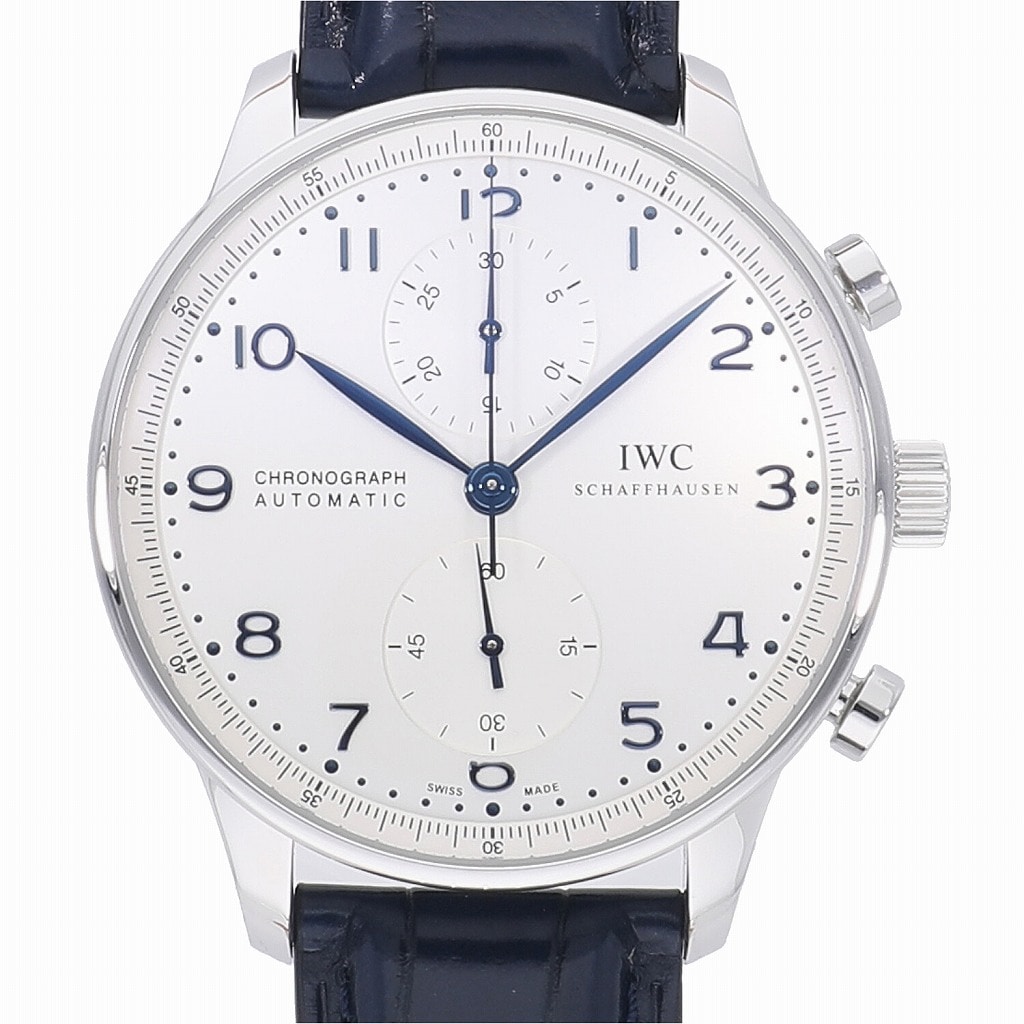 [中古]IWC ポルトギーゼ クロノグラフ 青針 IW371446 メンズ